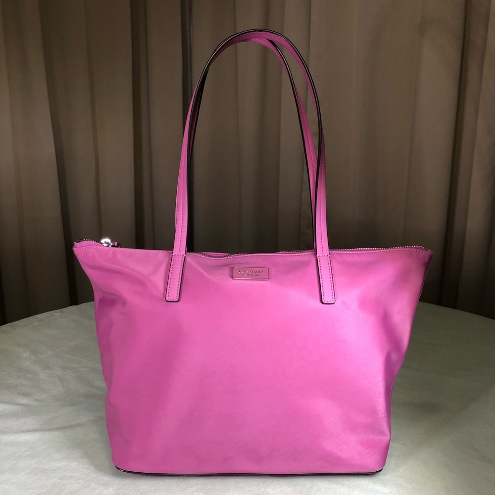Kate Spade Purple Nylon Carryall Tote Handbag